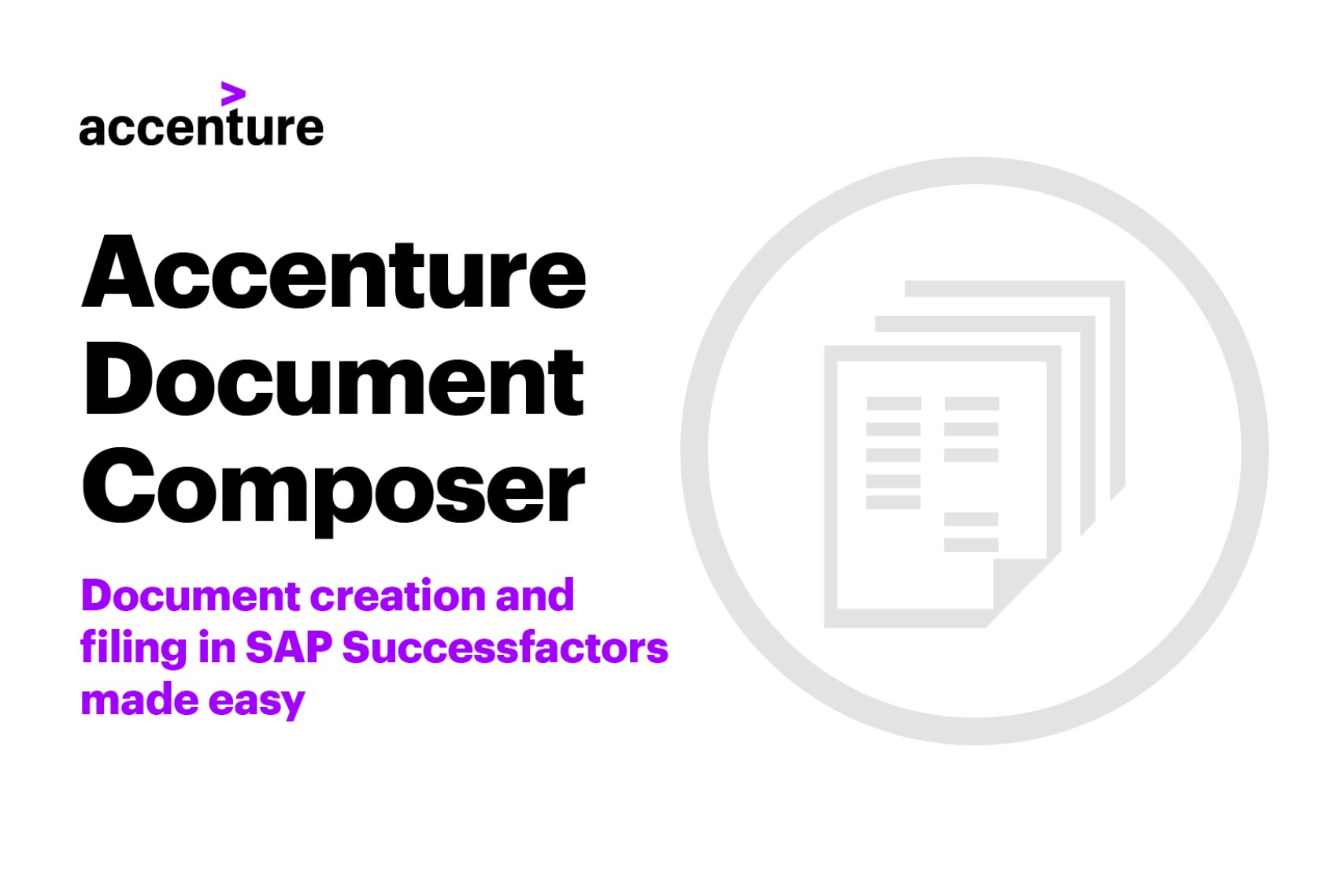 Accenture Document Composer: Document creation and filing in SAP Successfactors made easy