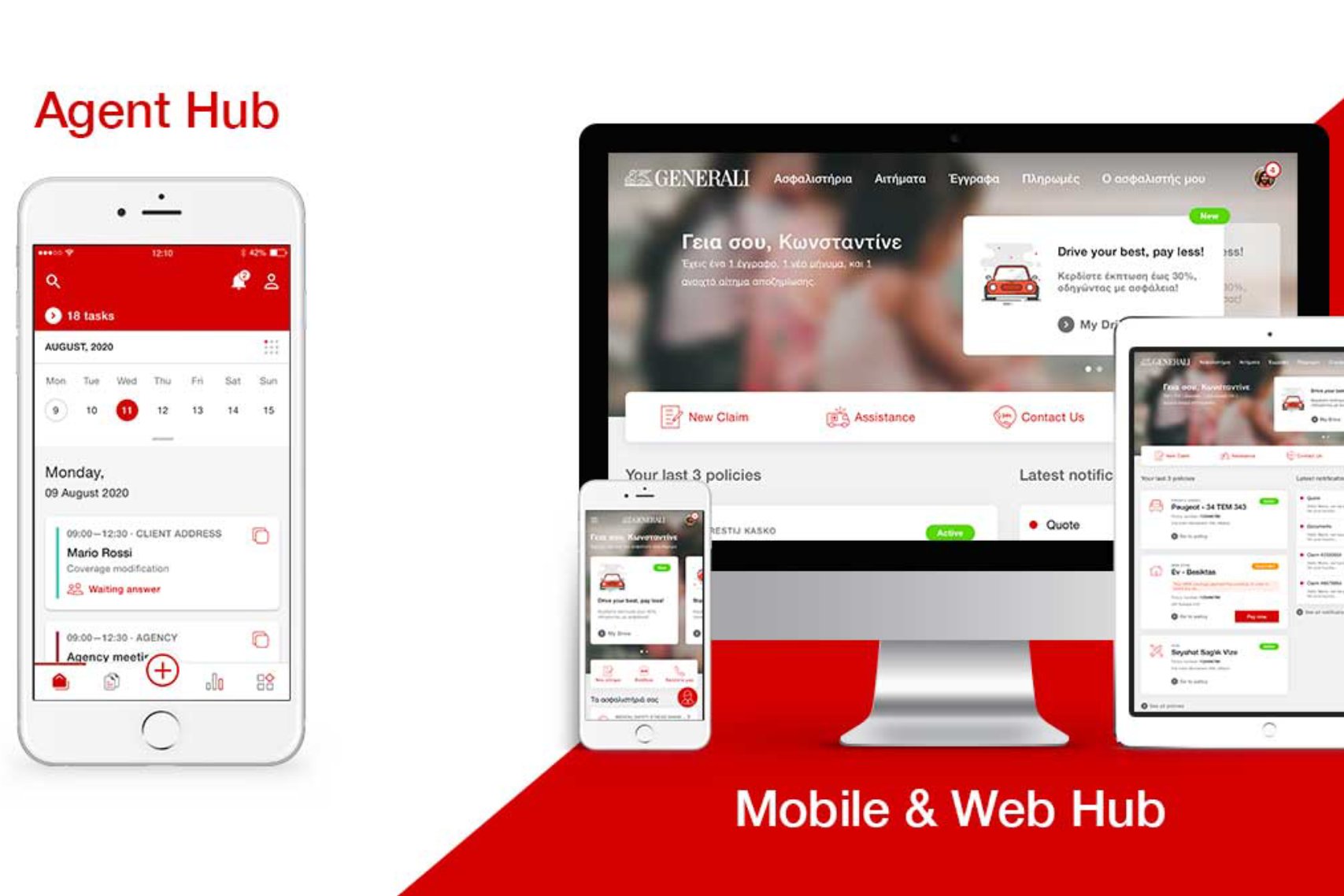 Agent Hub, Mobile & Web Hub