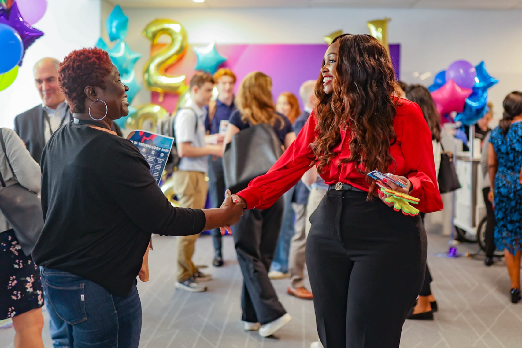 Woman handshaking