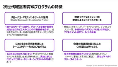 次世代経営者育成プログラムの特徴