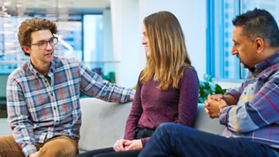 Three People Talking