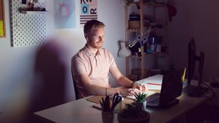  Young Man Working From Home