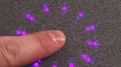 Touching a dotted ring logo