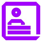 Identification purple icon 