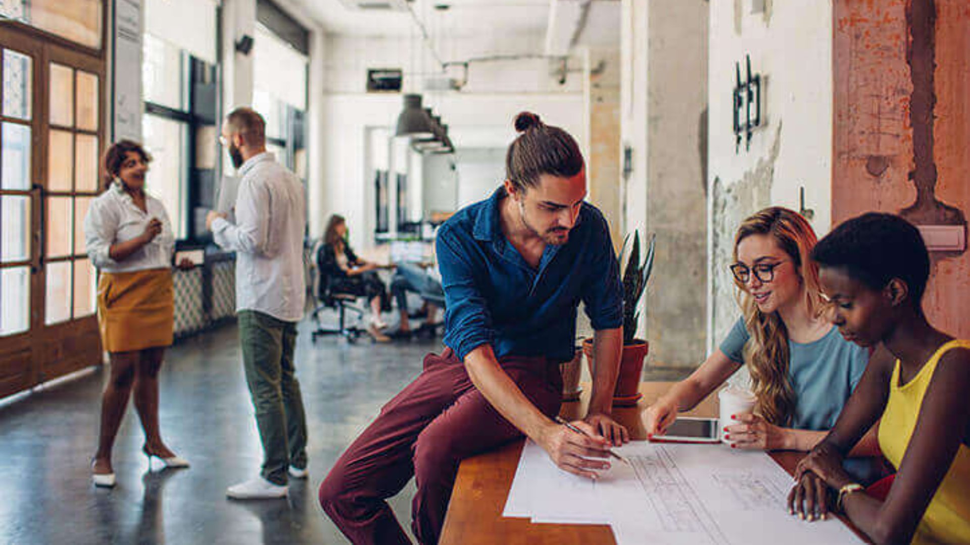 Businesspeople working together in the office