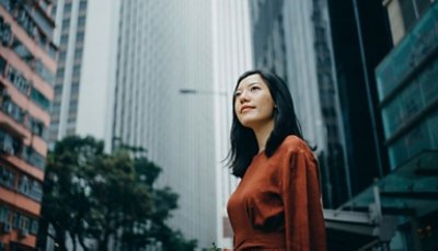 Woman looking up