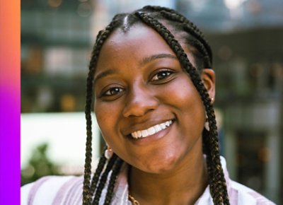 Woman Smiling With Braided Hair