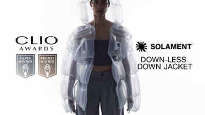 SOLAMENT のアパレルプロトタイプ「DOWN-LESS DOWN JACKET」のイメージ