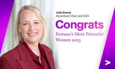 Julie Sweet Accenture Chair and CEO Congrats Fortune's Most Powerful Women 2023