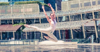 A woman doing ballerina