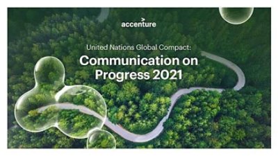United Nations Global Compact: Communication on Progress 2021 - Report Cover.