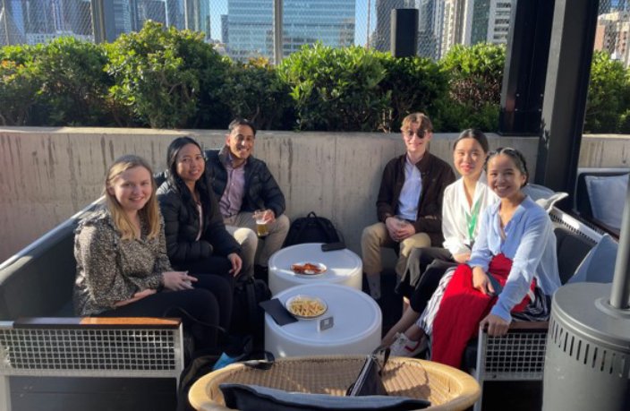 A group of people having a snack