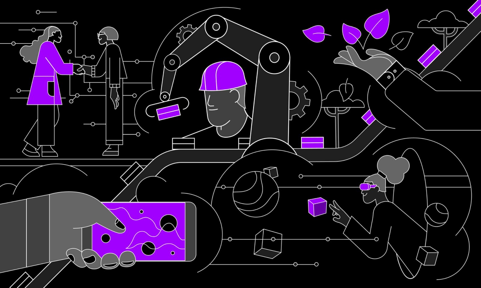 Illustration of business functions