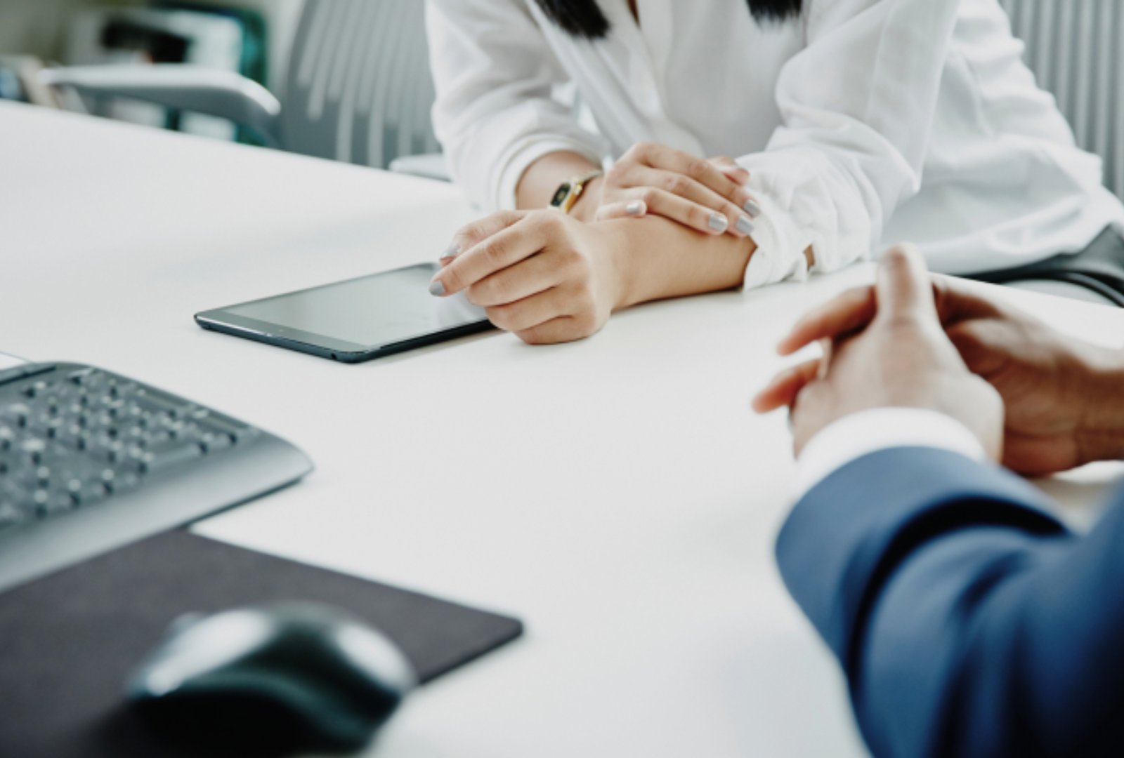 Hands of the people in meeting room