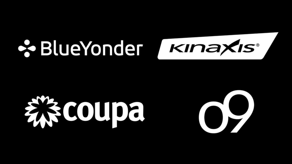 Connected supply chain solutions: BlueYonder, Kinaxis, Coupa & O9 logos