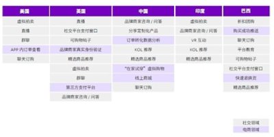 不同国家的社交电商重点发展形态