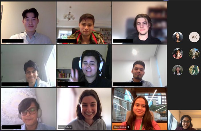 Screenshot of a video conference