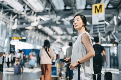 Lady at the airport