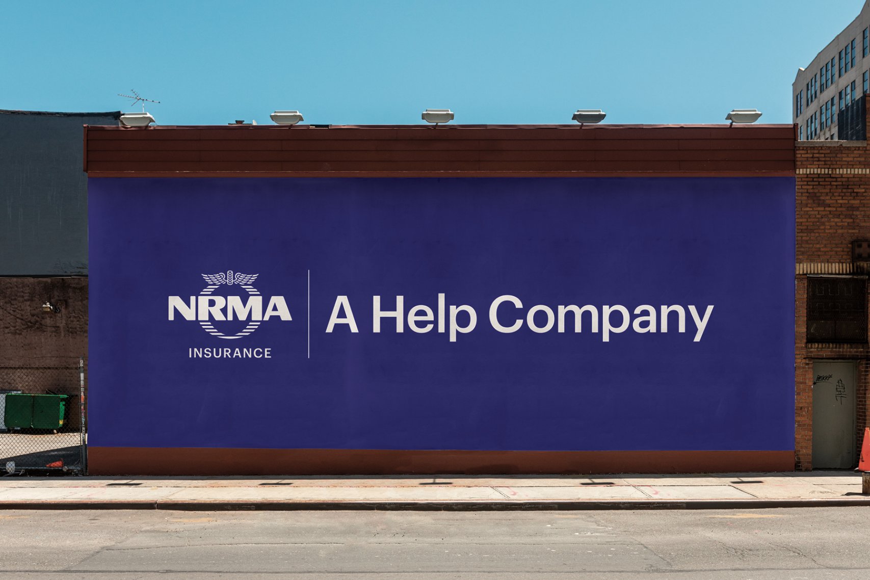 NRMA Insurance billboard with the tagline 'A Help Company'.