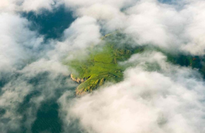 Aerial image of island