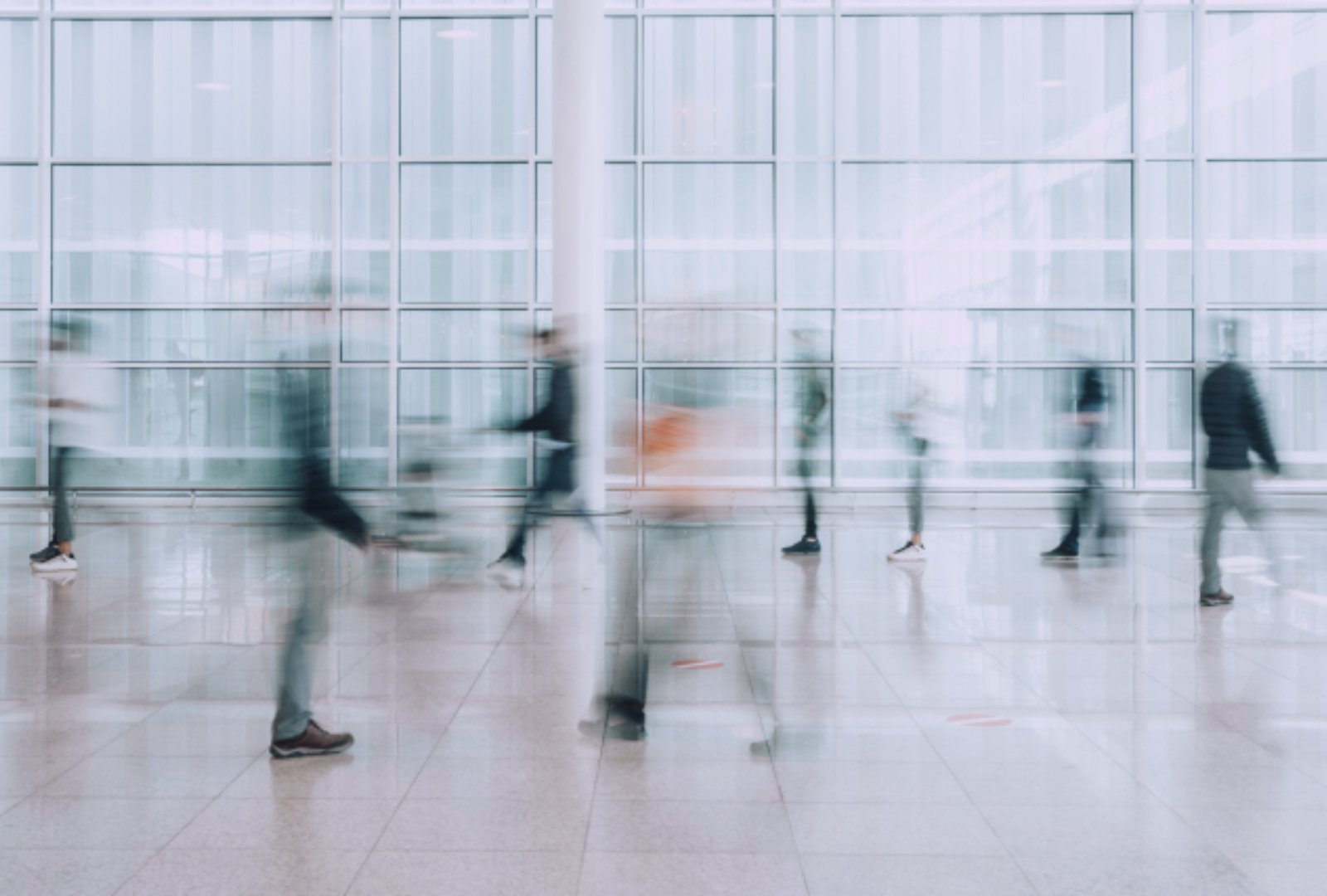 Blurry People Walking