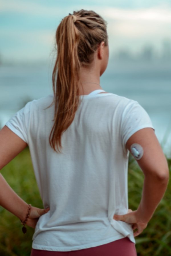 Woman ready for morning run along the coast