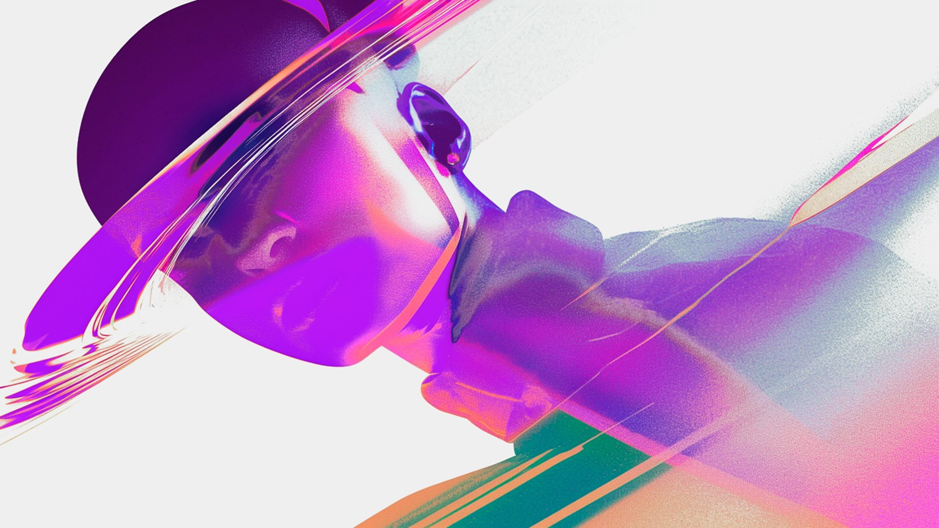 Purple mannequin with white background
