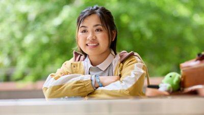 young woman smiling