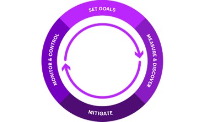 The Algorithmic Assessment consists of four key steps: (1) Set goals, (2) measure and discover, (3) mitigate, (4) monitor and control.