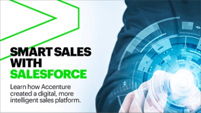 Smart sales with Salesforce. Learn how Accenture created a digital, more intelligent sales platform.