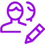 People pencil edit icon