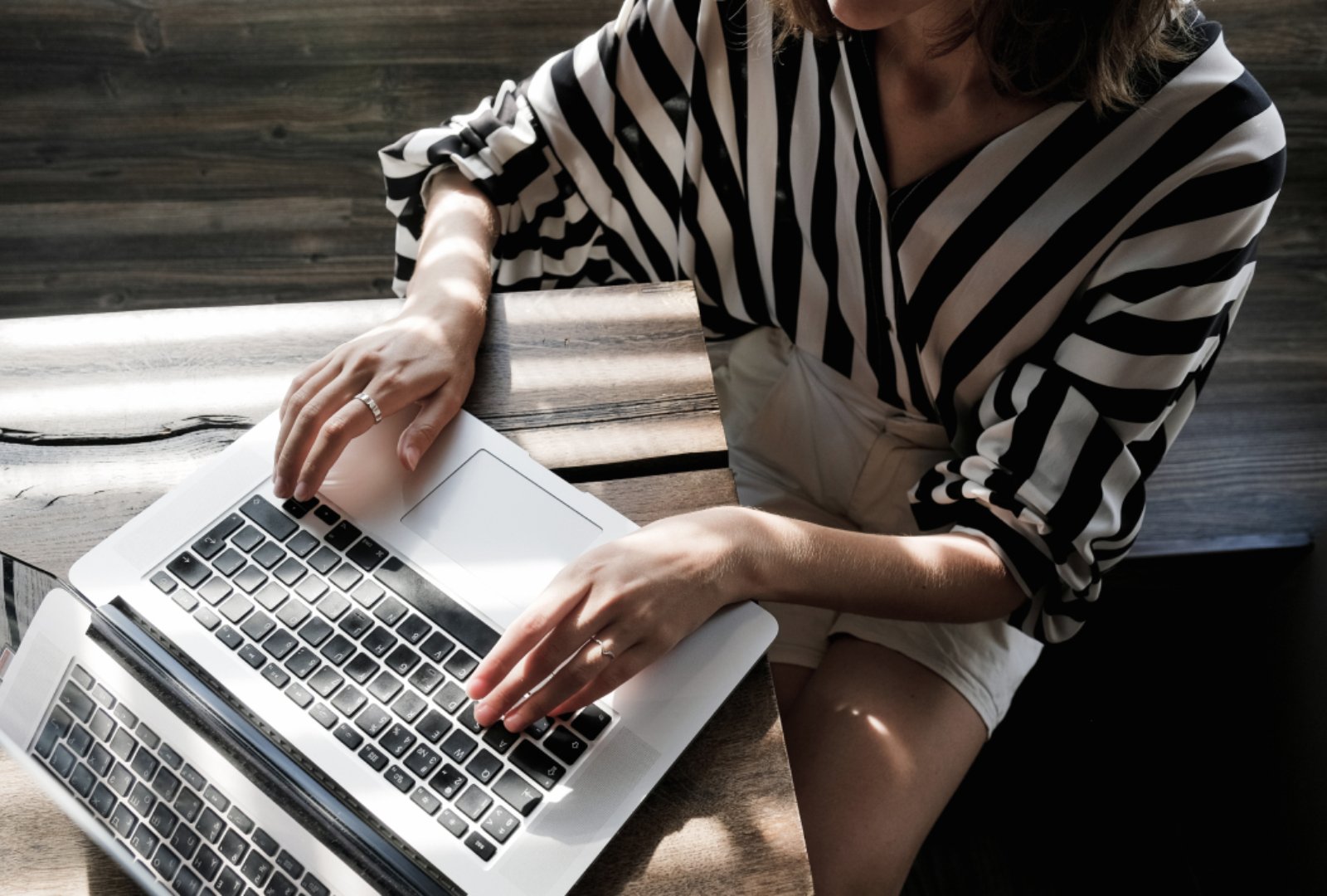 Stripped Blouse Typing