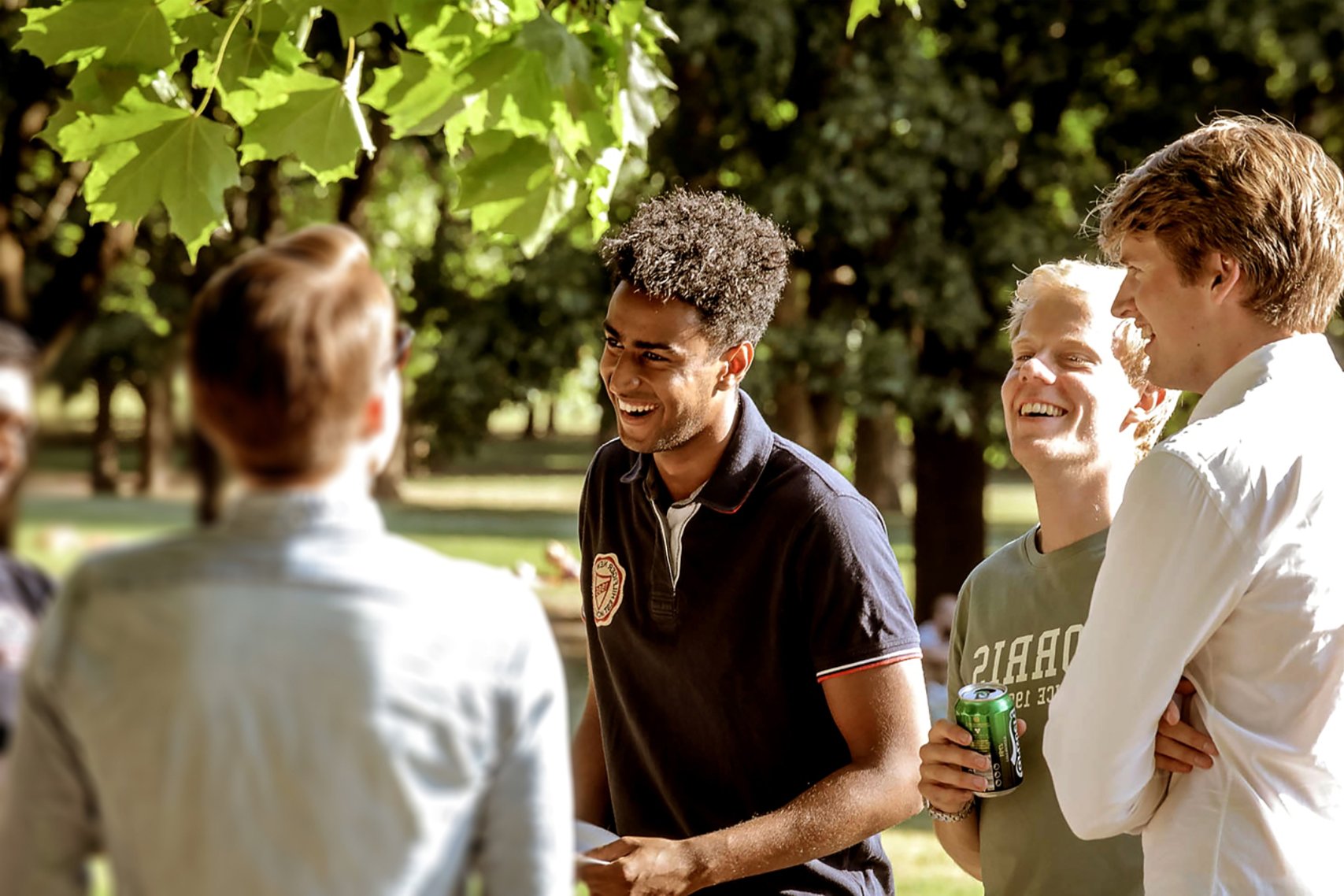 Students having fun at campus